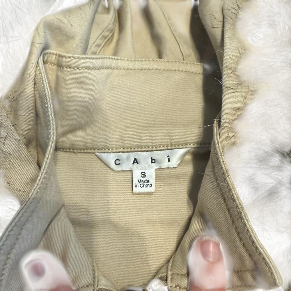 Cabi Women’s tan Nanook faux fur trim hooded jacket, S - Picture 7 of 11